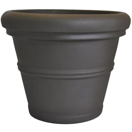 Tusco 20 in. Rolled Rim Planter, Espresso TUSRR20ES